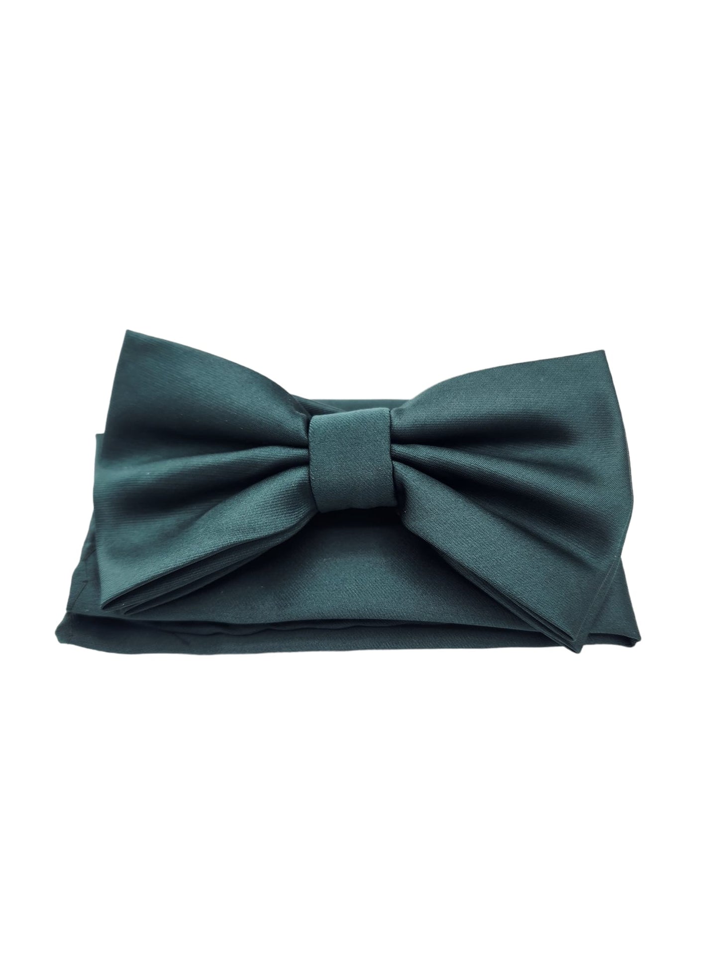 Giovanni Testi Classic Hunter Green Bow Tie with Hanky BT100-CC