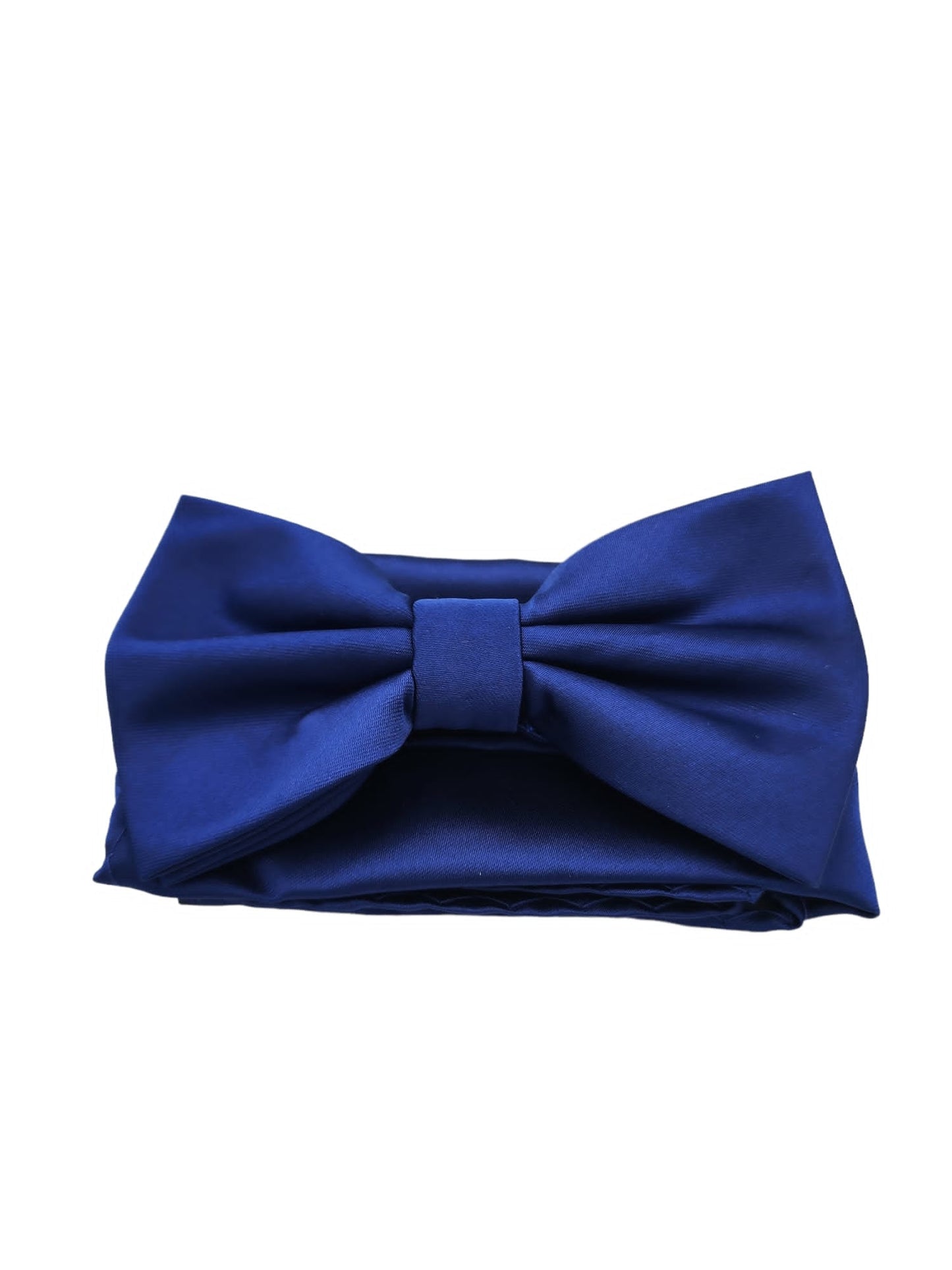 Giovanni Testi Classic Deep Blue Bow Tie with Hanky BT100-HHH