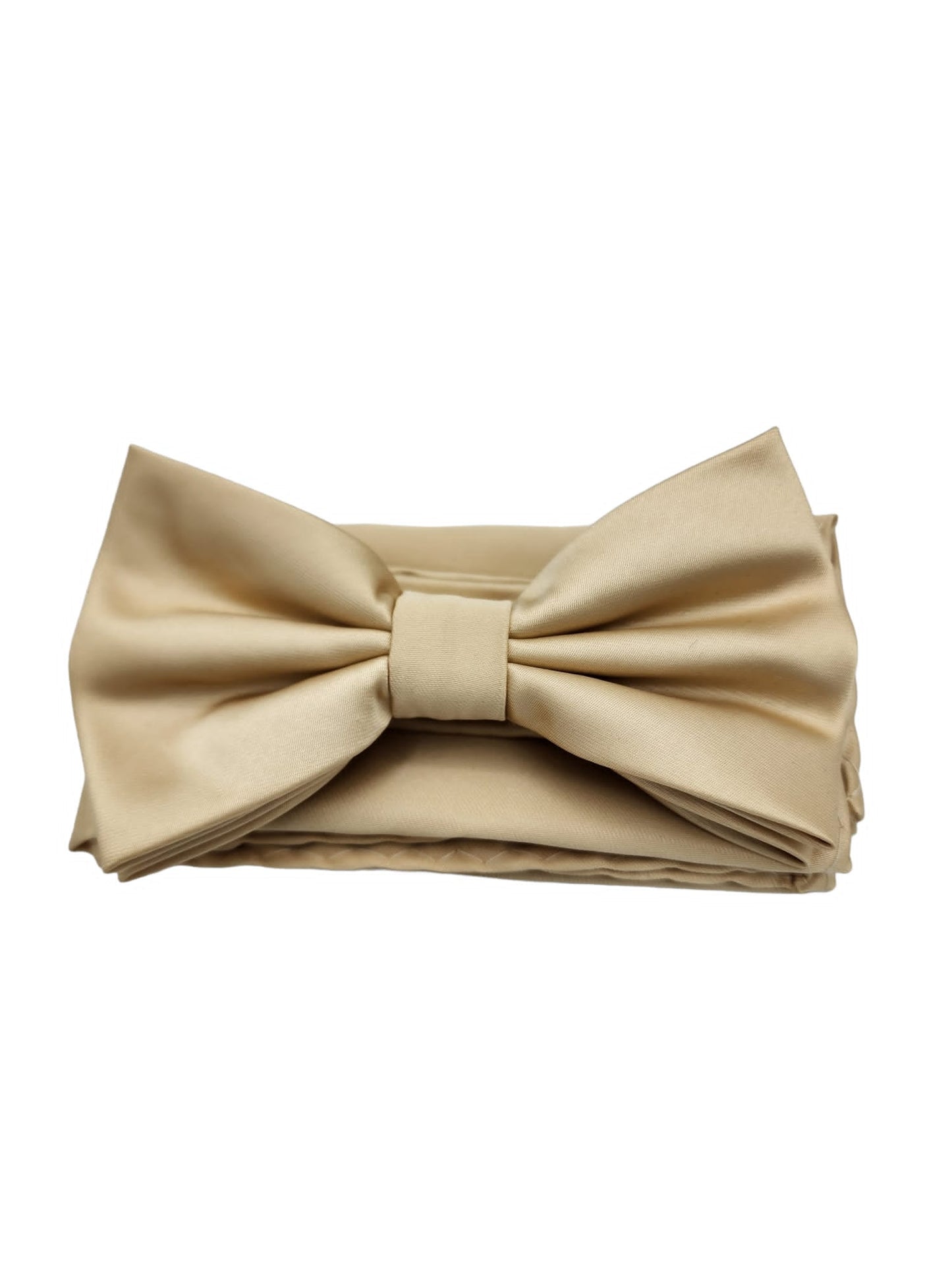 Giovanni Testi Classic Beige Bow Tie with Hanky BT100-MMM