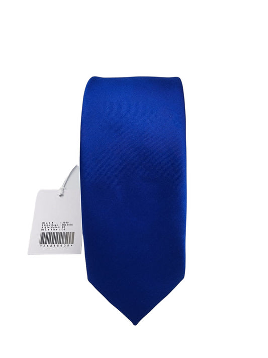 Giovanni Testi Royal Blue Slim Tie with Hanky 3000-EE