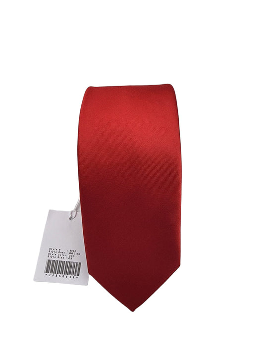 Giovanni Testi Red Slim Tie with Hanky 3000-GGG