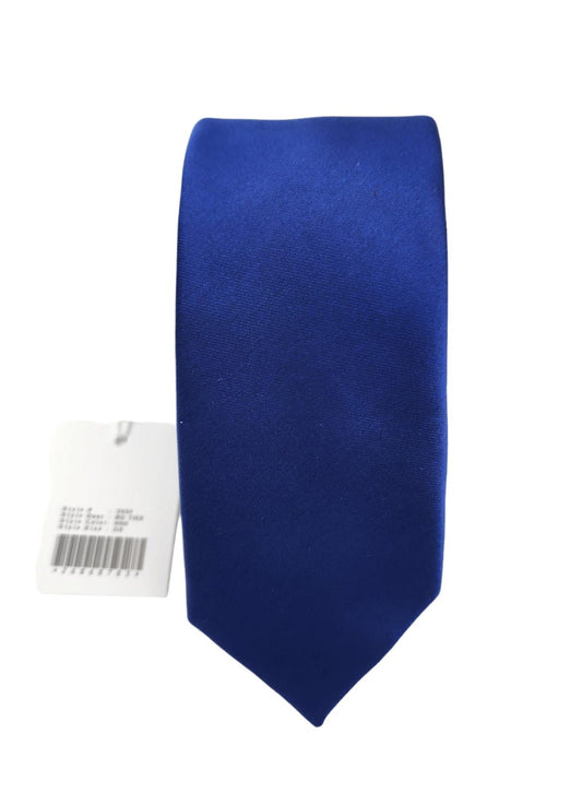 Giovanni Testi Blue Slim Tie with Hanky 3000-HHH