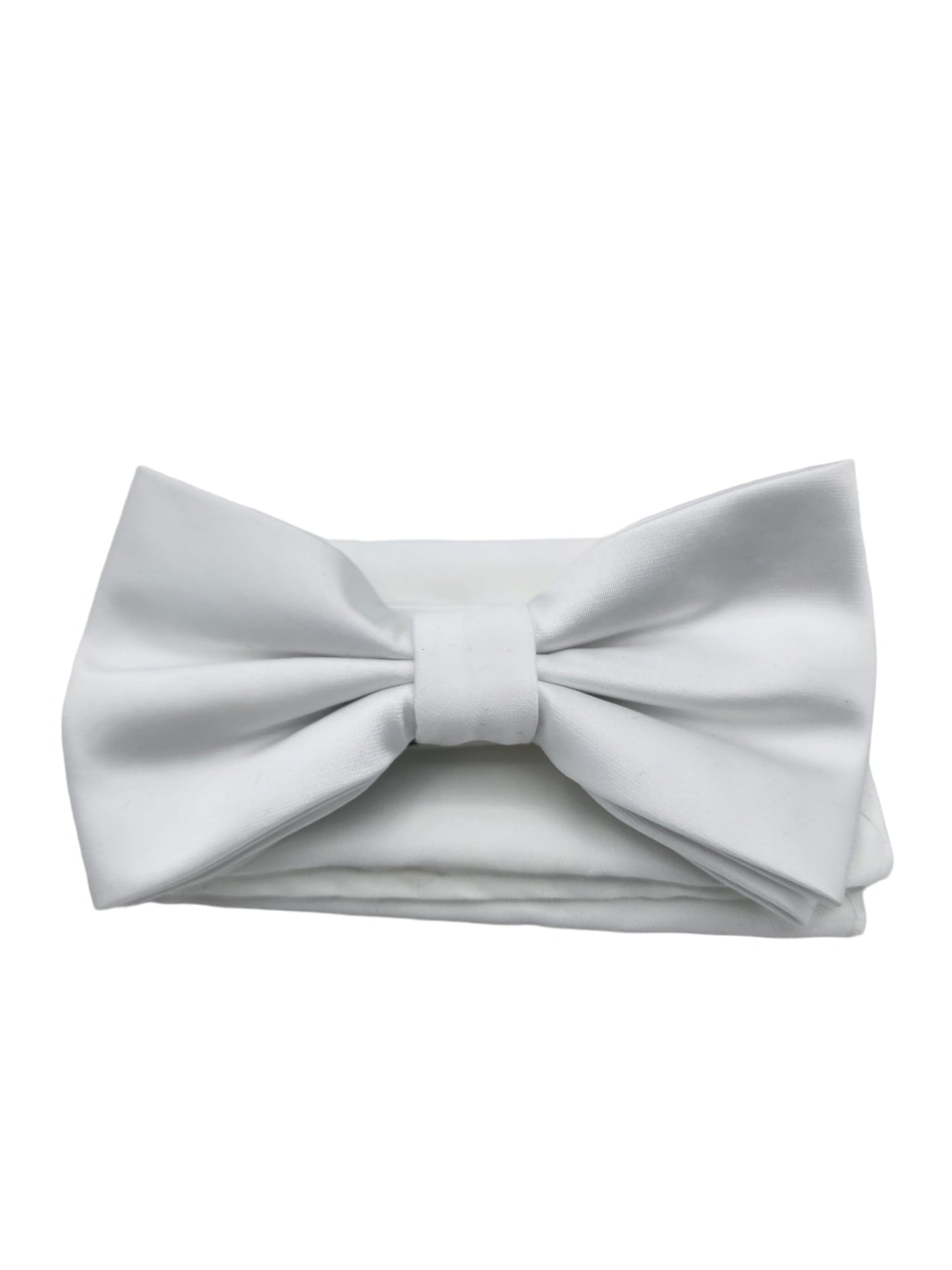 Giovanni Testi Classic White Bow Tie with Hanky BT100-A