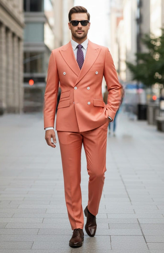 Giovanni Testi Slim Fit Double Breast Suit