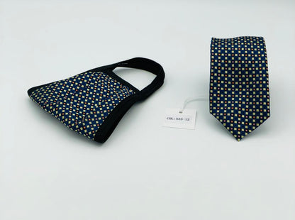 Face Mask & Tie Set S33-12 Navy