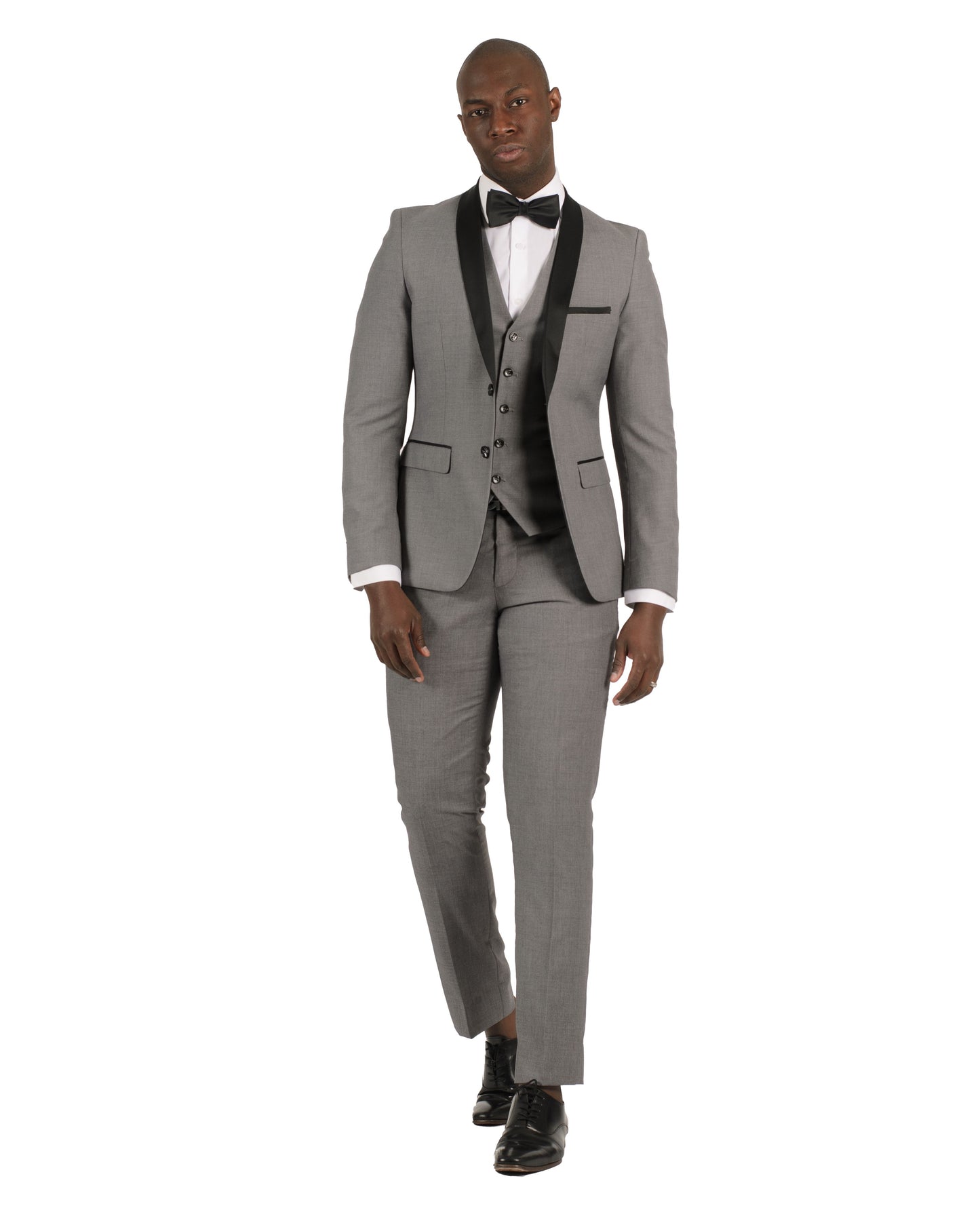 2 Button Shawl Lapel Light Grey Slim Fit Suit FF2SSX+V-1230