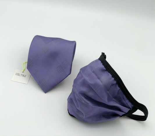 Classic Tie & Face Mask Set, 119-2 Lavender