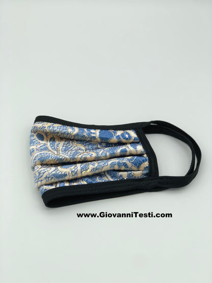 GT1S-PARI Blue Floral Tuxedo w/ Mask