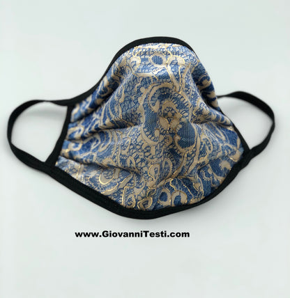GT1S-PARI Blue Floral Tuxedo w/ Mask