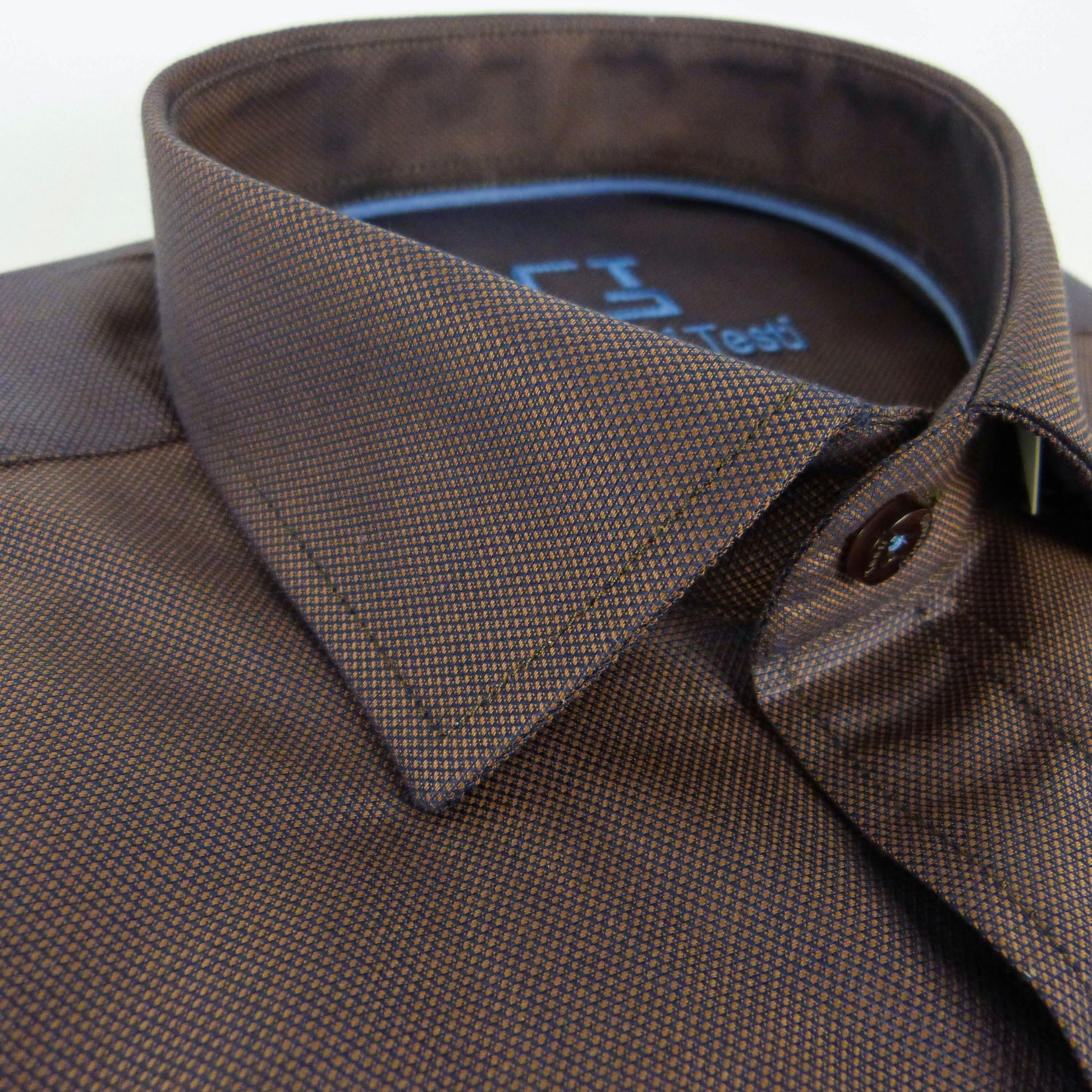giovanni uomo dress shirt Giovanni Testi Black Laydown Dress Shirt Micro-Diamond Fabric