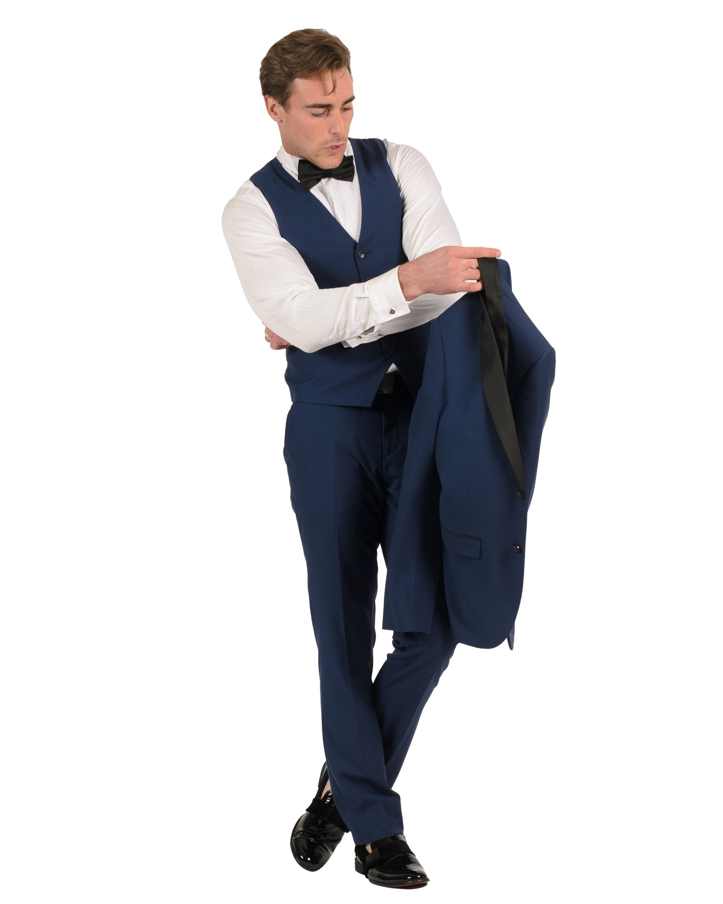 2 Button Shawl Lapel Royal Blue Slim Fit Suit FF2SSX+V-1230