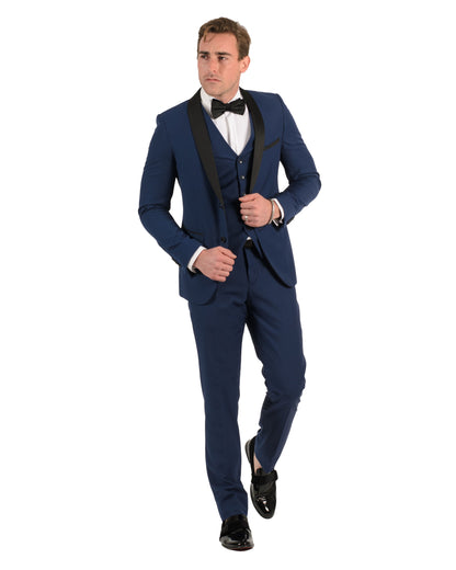 2 Button Shawl Lapel Royal Blue Slim Fit Suit FF2SSX+V-1230