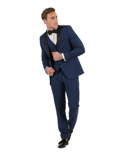 2 Button Shawl Lapel Royal Blue Slim Fit Suit FF2SSX+V-1230